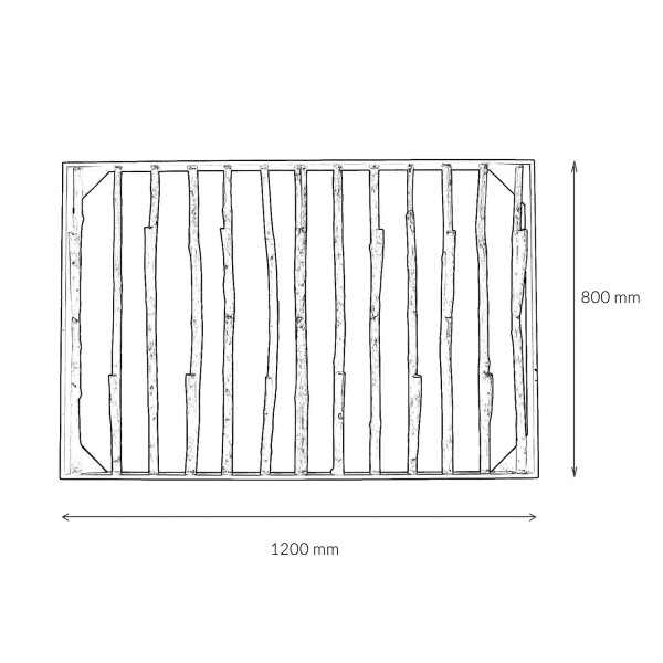 Wandgarderobe Treibholz 50 cm in Braun Handarbeit