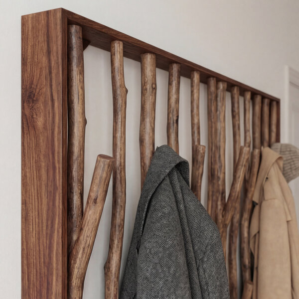 Wandgarderobe Treibholz 50 cm in Braun Handarbeit
