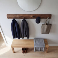 Wandgarderobe Holz Metall Handarbeit 49,5 cm in Braun...