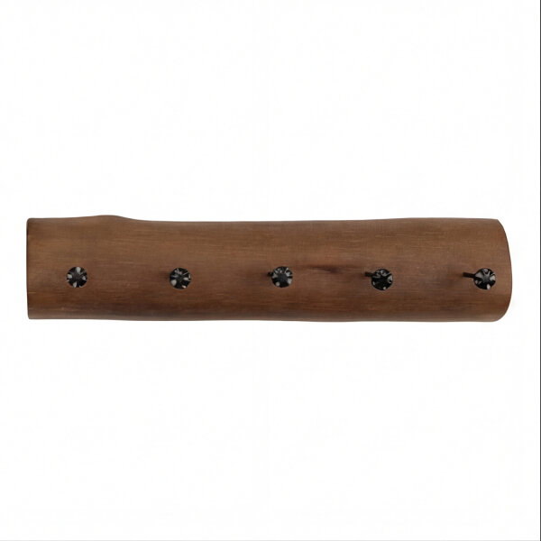 Wandgarderobe Holz Metall Handarbeit 100 cm in Braun Schwarz