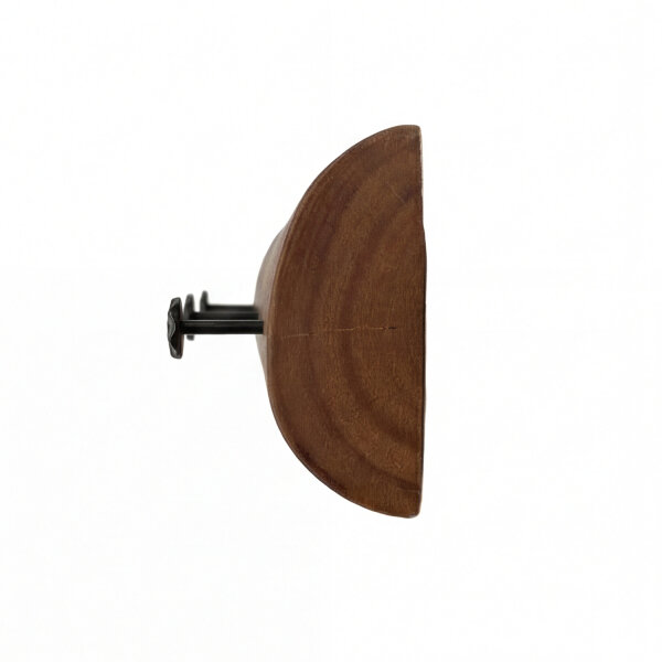 Wandgarderobe Holz Metall Handarbeit 100 cm in Braun Schwarz