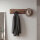 Wandgarderobe Holz Metall Handarbeit 100 cm in Braun Schwarz