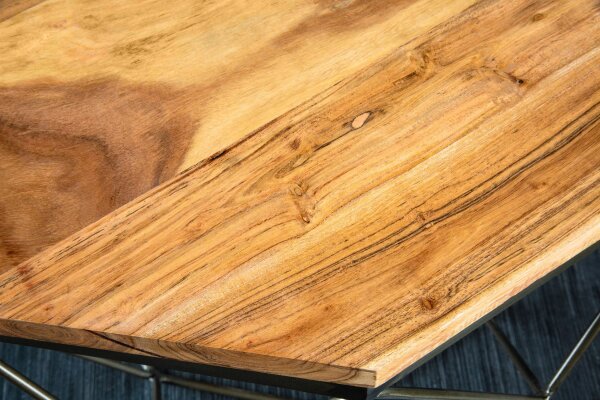 Couchtisch Mango Holz Metall in Natur Messing 70x70 cm