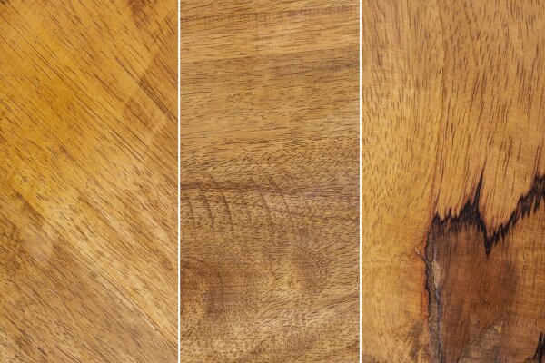 Couchtisch Mango Holz Metall in Natur Messing 70x70 cm