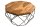 Couchtisch Mango Holz Metall in Natur Messing 70x70 cm