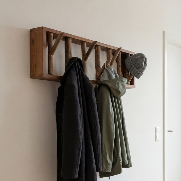 Wandgarderobe Treibholz 36 cm in Natur Handarbeit
