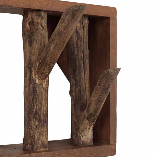 Wandgarderobe Treibholz 36 cm in Natur Handarbeit