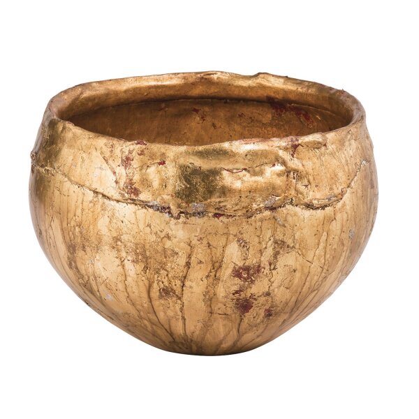 Dekoschale Stahl Handarbeit Ø 31,8 cm in Gold