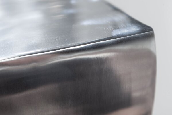 Beistelltisch Metall in Silber 30x30 cm Handarbeit