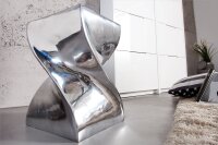 Beistelltisch Metall in Silber 30x30 cm Handarbeit
