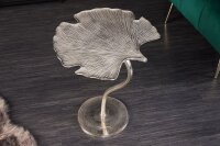 Beistelltisch Metall in Silber 46x43 cm Handarbeit