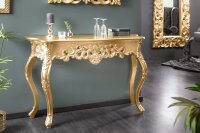 Konsolentisch Holz Polyurethan in Gold 110cm Handarbeit