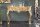 Konsolentisch Holz Polyurethan in Gold 110cm Handarbeit