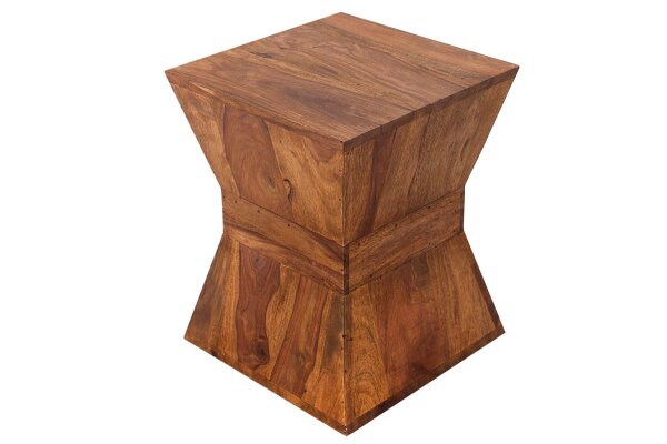 Beistelltisch Sheesham Holz in Natur 35 x 35 cm
