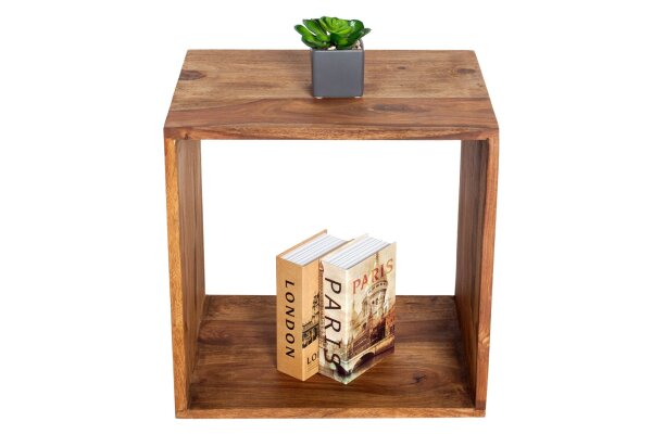 Beistelltisch Sheesham Holz in Natur 45 x 35 cm