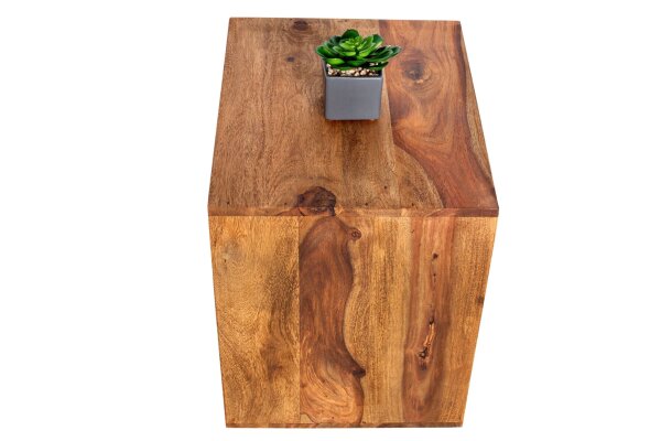 Beistelltisch Sheesham Holz in Natur 45 x 35 cm