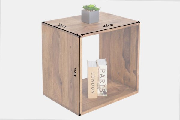 Beistelltisch Sheesham Holz in Natur 45 x 35 cm