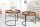 Beistelltisch 2er Set Akazienholz Metall rund