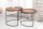Beistelltisch 2er Set Akazienholz Metall rund