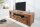 TV Lowboard Holz Sheesham 130 x 45 cm Schubladen großes Fach