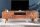 TV Lowboard Akazienholz 140 cm breit 3D-Fronten massiv