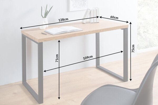 Schreibtisch Industrial MDF Eisen 120 x 75 cm Kufengestell