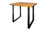Bartisch Mango Holz Metall 120 x 80 cm Kufengestell