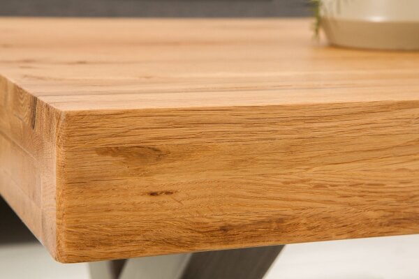 Couchtisch Holz (Wildeiche) Metall 110 x 60 cm