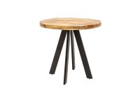 Esstisch Mango Holz Metall 80 x 80 cm rund