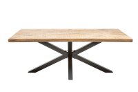 Esstisch Mango Holz Metall 180 x 90 cm Industrial Design