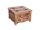 Couchtisch mit Schublade Mango Holz Metall in Natur 70x70 cm
