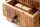 Couchtisch mit Schublade Mango Holz Metall in Natur 70x70 cm