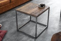 Beistelltisch Recyceltes Holz Metall 40x40 cm Handarbeit
