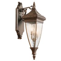 Gro&szlig;e Wandlampe au&szlig;en H:79cm Vintage in Bronze