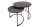 Beistelltisch 2er Set Mango Holz Metall in Grau Schwarz
