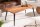 Couchtisch Akazienholz Metall 110 x 60 cm Retro