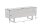 Truhenbank Akazienholz Metall in Grau Schwarz 115x35 cm