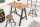 Bartisch Holz (Wildeiche) Metall 120 x 70 cm
