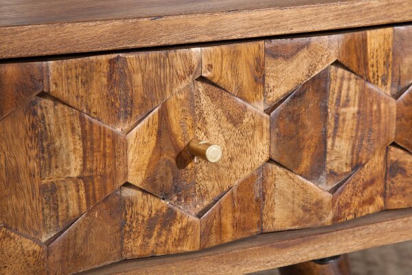 Couchtisch mit Schublade Sheesham Holz in Natur 110x60 cm
