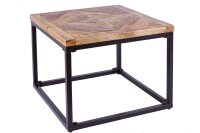 Beistelltisch Mango Holz Metall 60 x 60 cm