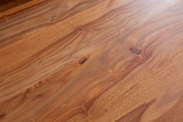 Esstisch Sheesham Holz Metall 160 x 90 cm Kufengestell