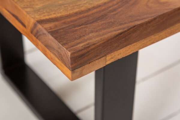 Couchtisch Sheesham Holz Metall 100 x 60 cm