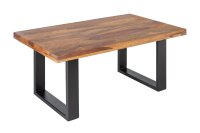 Couchtisch Sheesham Holz Metall 100 x 60 cm