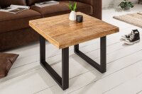 Couchtisch Mango Holz Metall 60 x 60 cm Kufengestell