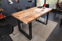 Esstisch Mango Holz Metall 140 x 80 cm Kufengestell