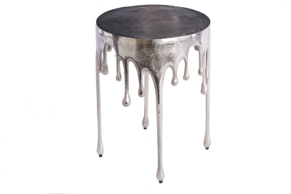 Beistelltisch Aluminium in Silber 37 x 37 cm
