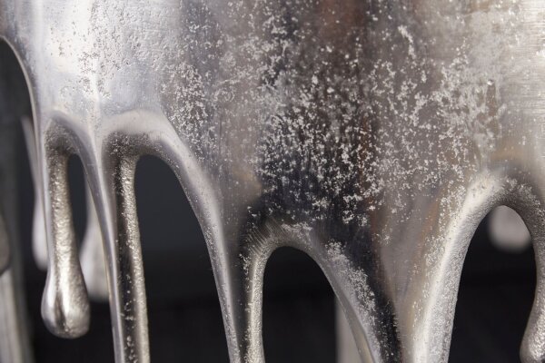 Beistelltisch Aluminium in Silber 37 x 37 cm