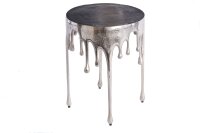 Beistelltisch Aluminium in Silber 37 x 37 cm