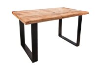 Esstisch Mango Holz Metall 120 x 80 cm Kufengestell