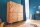 Highboard Holz Akazie 118 x 140 cm 3D-Front Schubladen Türen